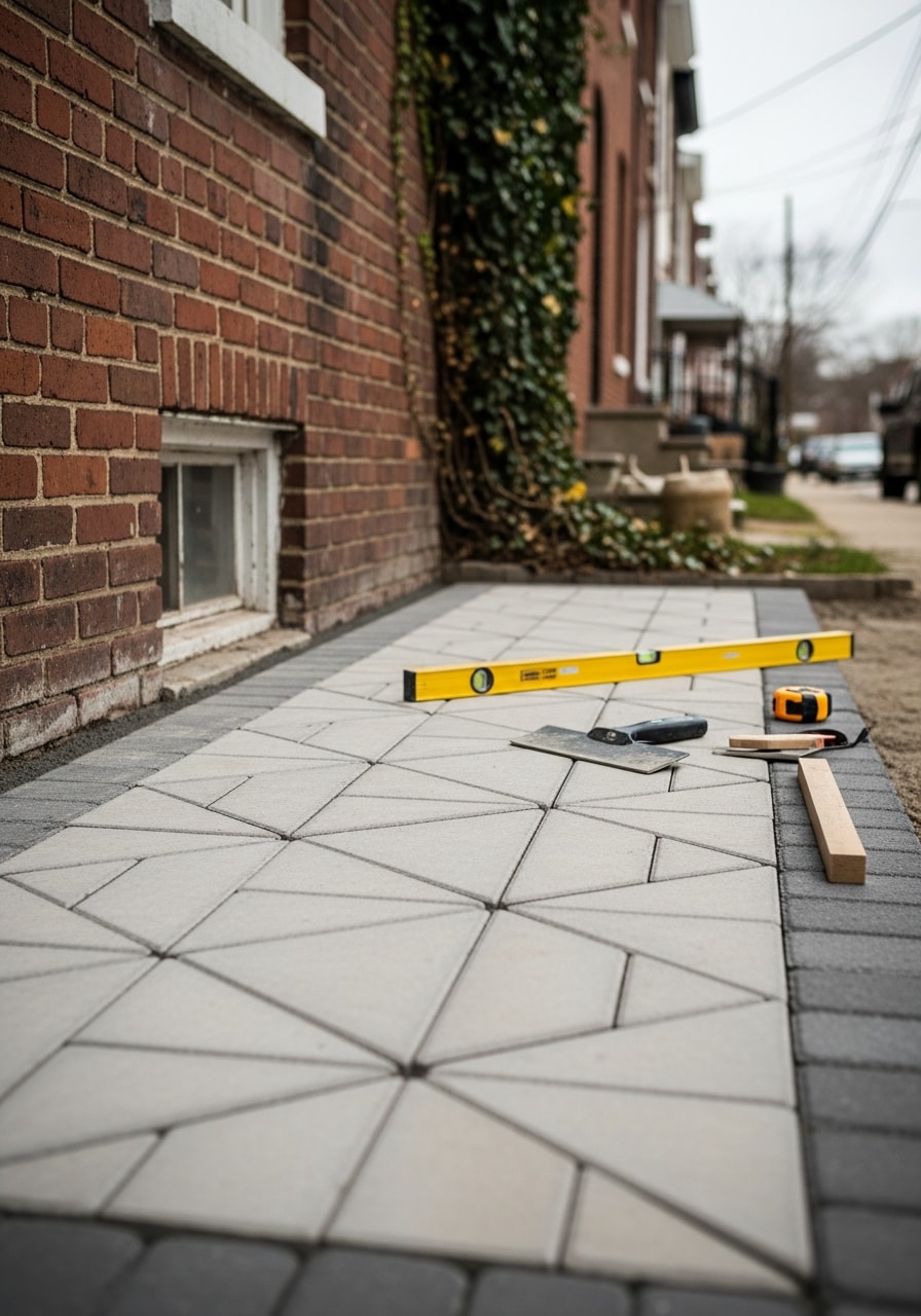 Close-up detail of a Union County property exterior, highlighting quality workmanship in an urban residential context.